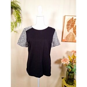 J. Crew Women's Short-Sleeved Shirt Zipper in Back Medium